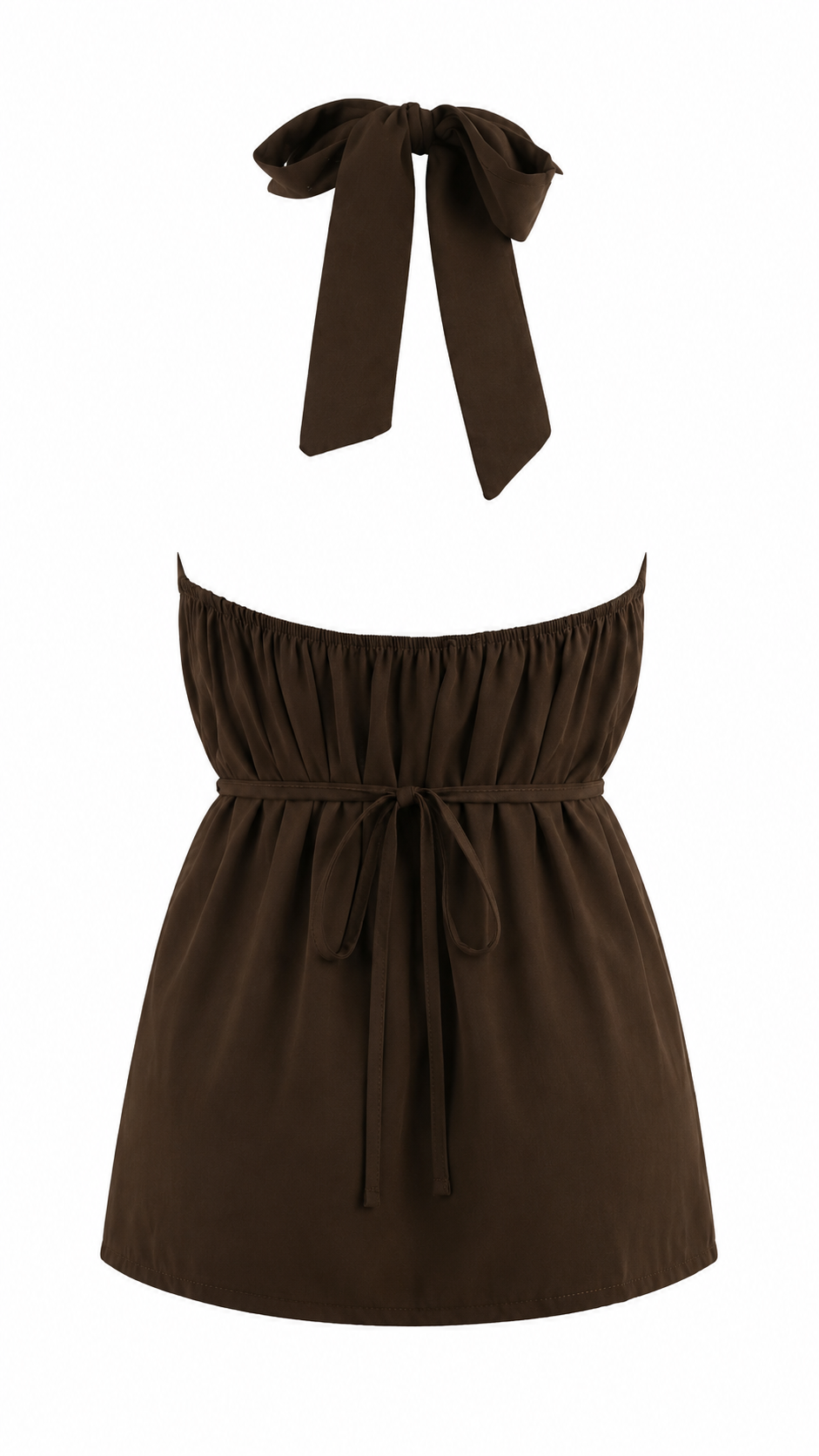 Top halter con scollo all' americana