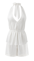 Top halter con escote americano