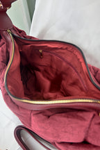 Bolso de mano a rayas