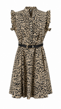 Abito corto leopardato