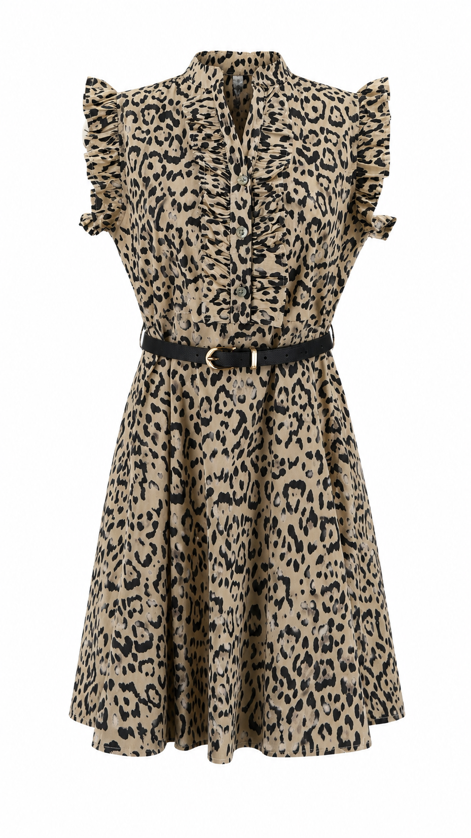 Abito corto leopardato