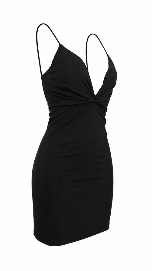 Strapless short dress with tiered skirt