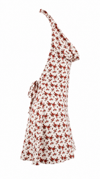 Strapless short dress with tiered skirt