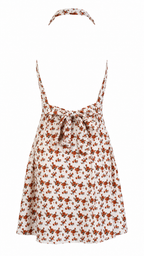 Strapless short dress with tiered skirt