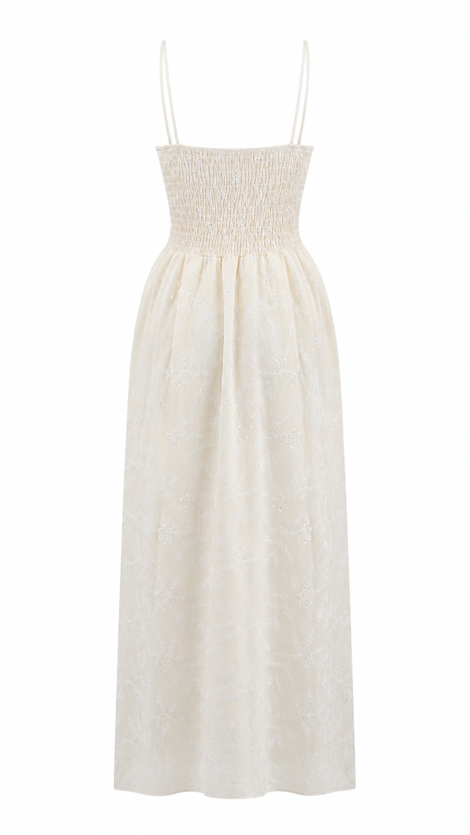 Abito lungo bustier in pizzo san gallo