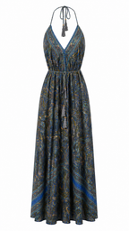 Abito lungo fantasia paisley