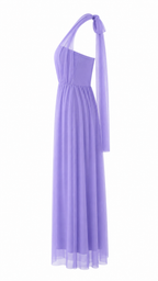 Abito lungo effetto tulle con scollo halter