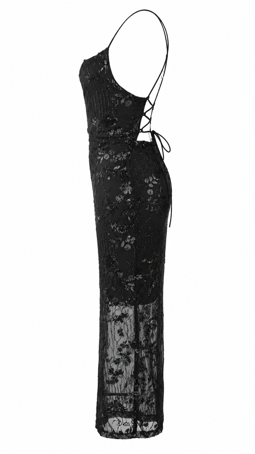 Vestido largo bordado