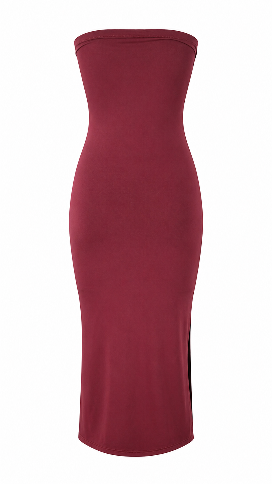 Strapless short dress with tiered skirt