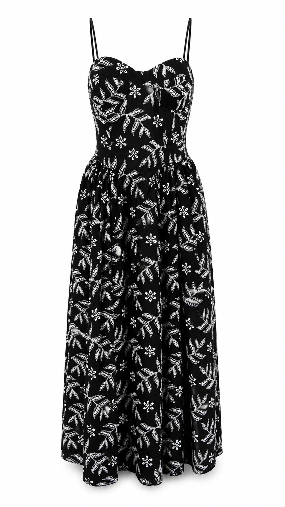Abito lungo bustier in pizzo san gallo