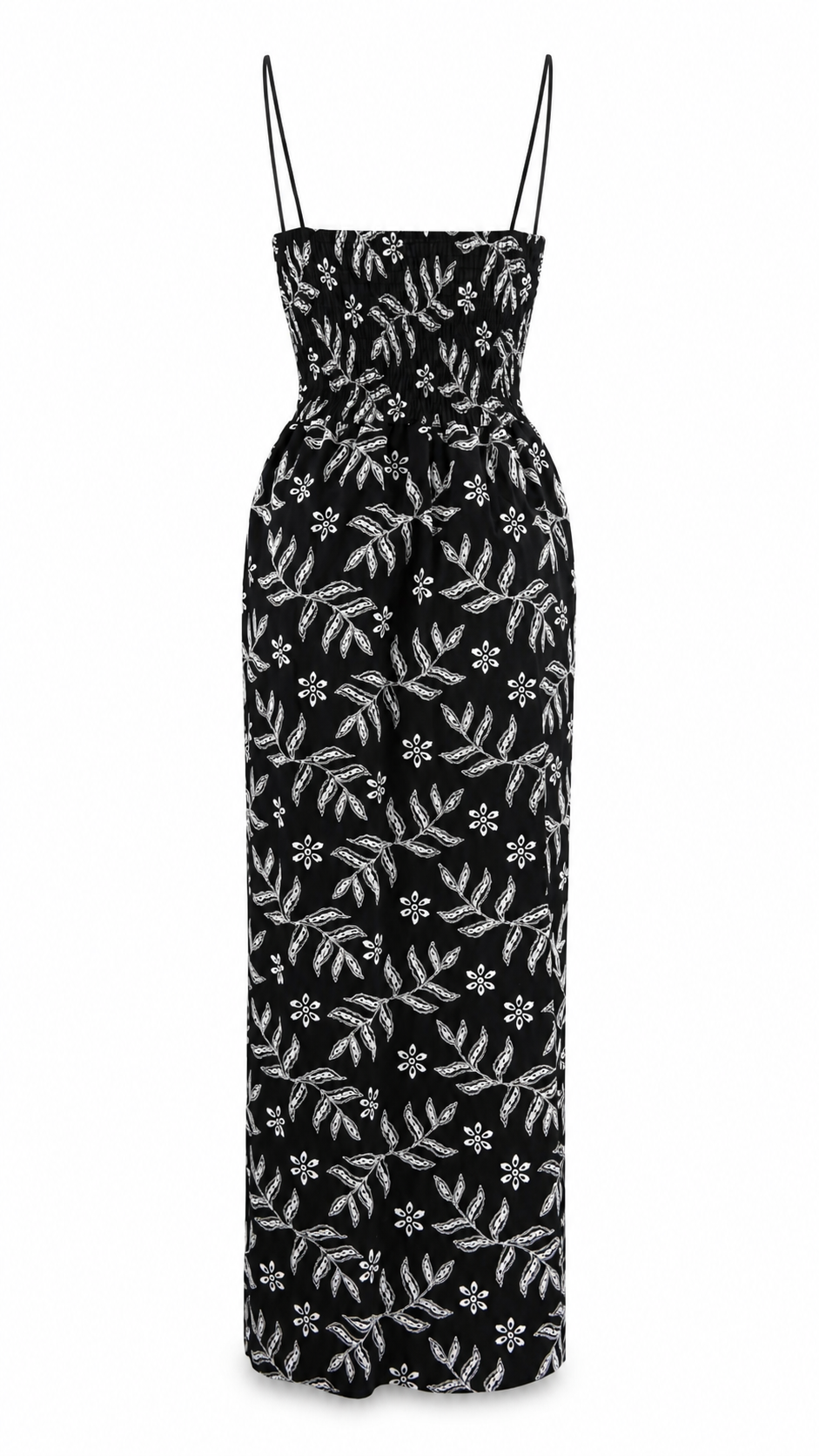 Abito lungo bustier in pizzo san gallo