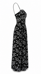 Abito lungo bustier in pizzo san gallo