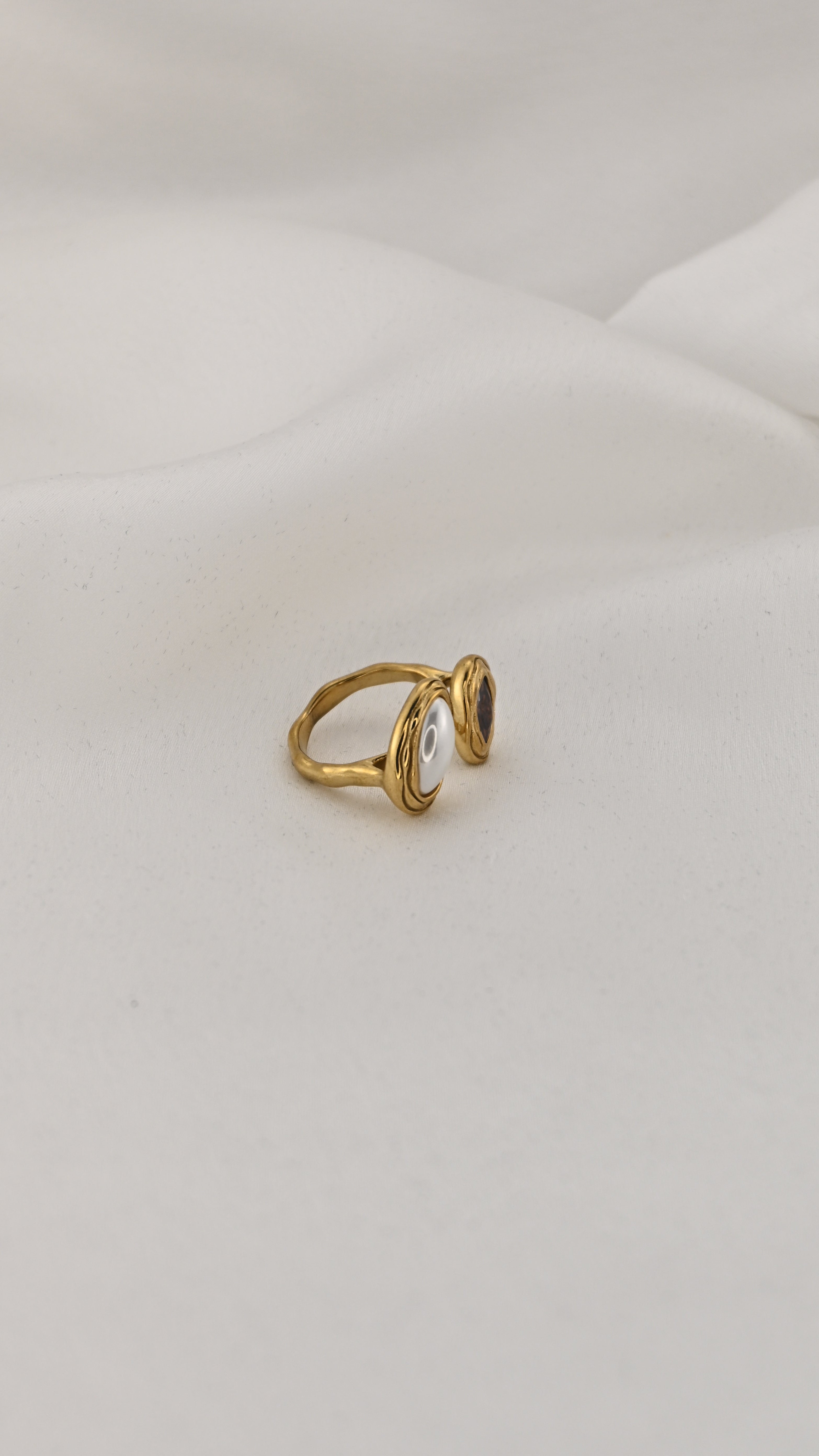 Anello regolabile con doppio ovale