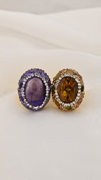 Anello cocktail oro ovale