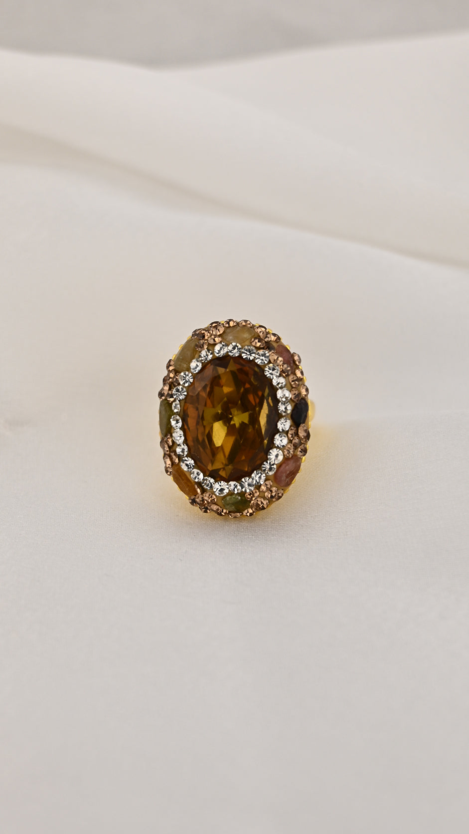 Anello cocktail oro ovale