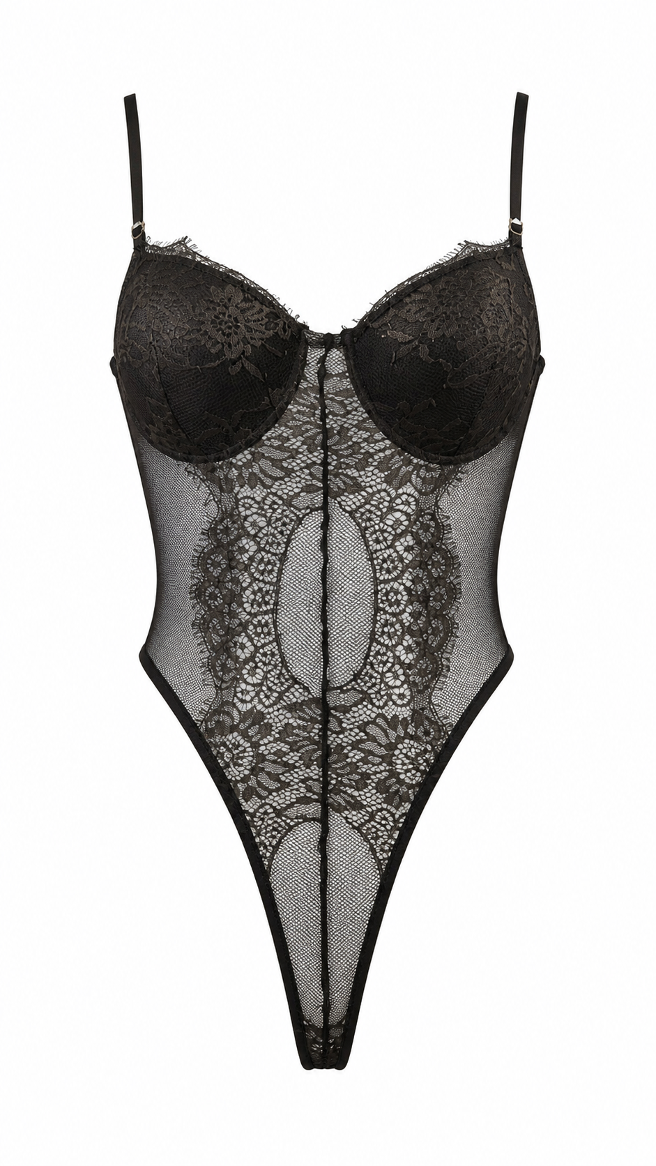 Body in pizzo con retro perizoma