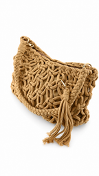 Borsa in corda attrecciata con nappina