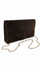 Pochette animalier effetto cavallino con stampa zebrata