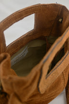 Borsa piccola con frange e manico rettangolare