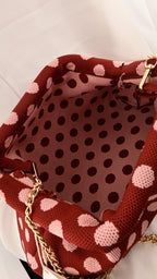 Clutch bag a pois