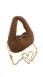 Borsa intrecciata stile crochet con manico