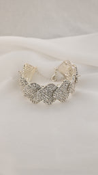 Bracciale geometrico a rombo con cristalli