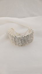 Bracciale geometrico a S con cristalli