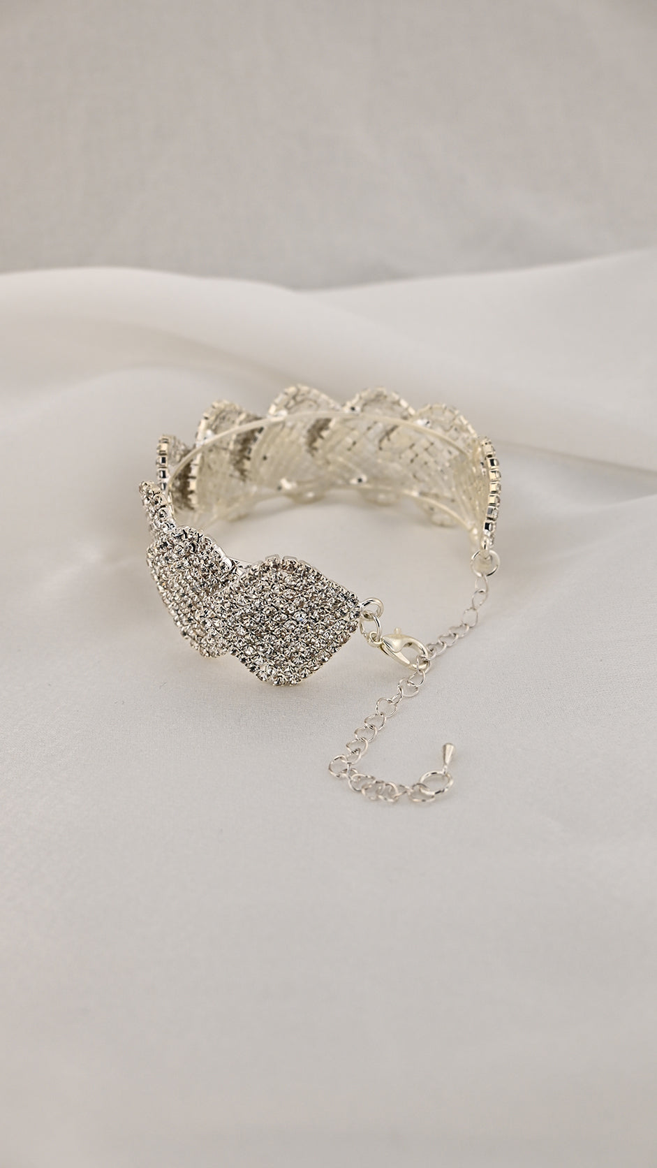 Bracciale geometrico a rombo con cristalli