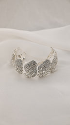 Bracciale a moduli irregolari con cristalli
