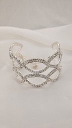 Bracciale a maglie ovali con cristalli