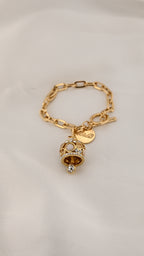Bracciale a catena dorata con charm cupola