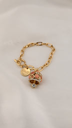 Bracciale a catena dorata con charm cupola
