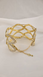 Bracciale a maglie ovali con cristalli