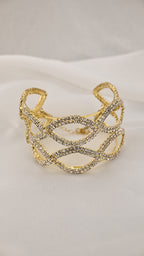 Bracciale a maglie ovali con cristalli