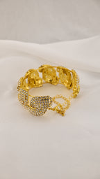 Bracciale a moduli irregolari con cristalli