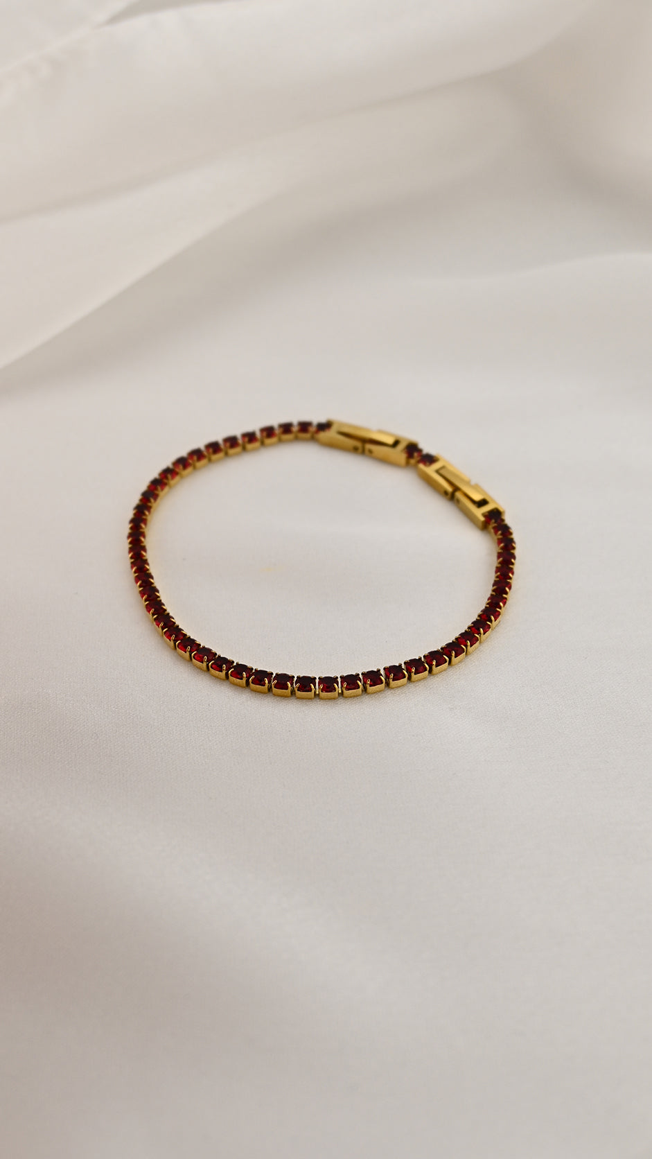 Bracciale tennis oro con pietre