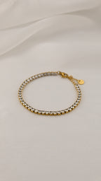 Bracciale tennis con pietre trasparenti