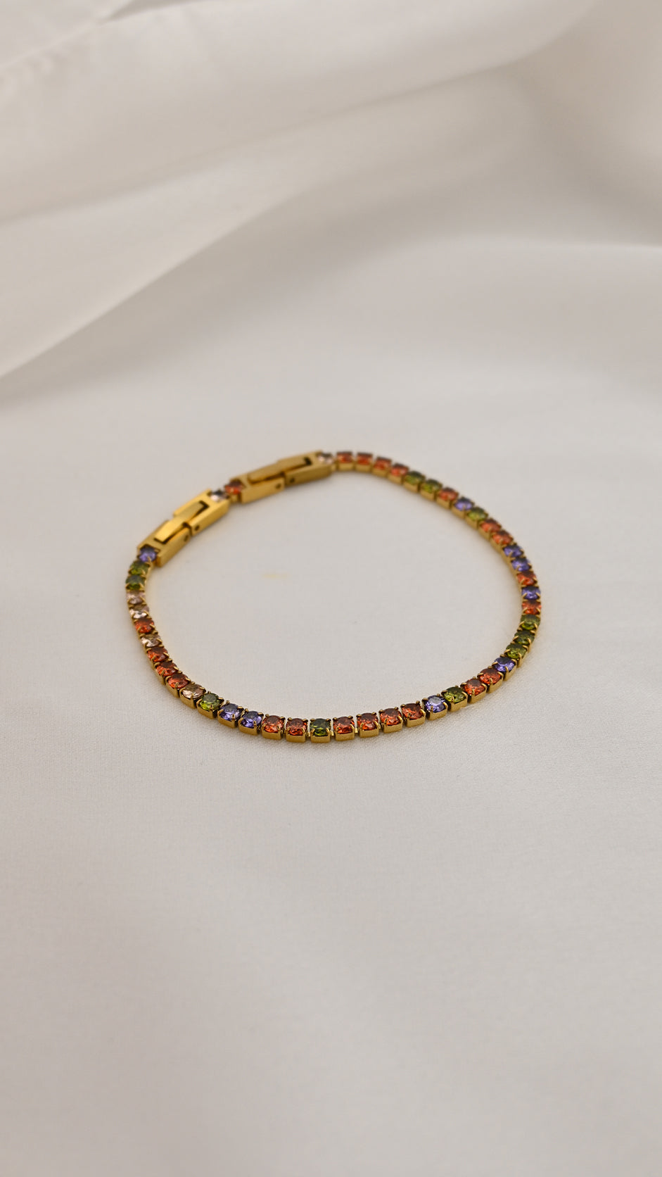 Bracciale tennis oro con pietre