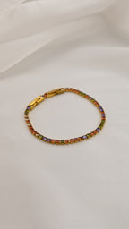 Bracciale tennis oro con pietre