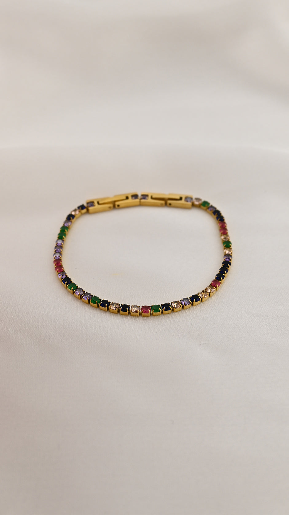 Bracciale tennis oro con pietre