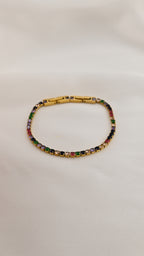 Bracciale tennis oro con pietre