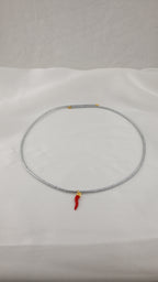 Bracciale/ Girocollo regolabile con pendente a peperoncino