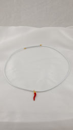 Bracciale/ Girocollo regolabile con pendente a peperoncino