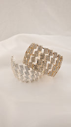 Bracciale geometrico con cristalli
