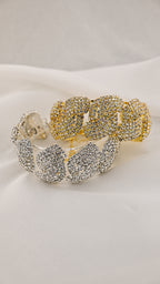 Bracciale a moduli irregolari con cristalli