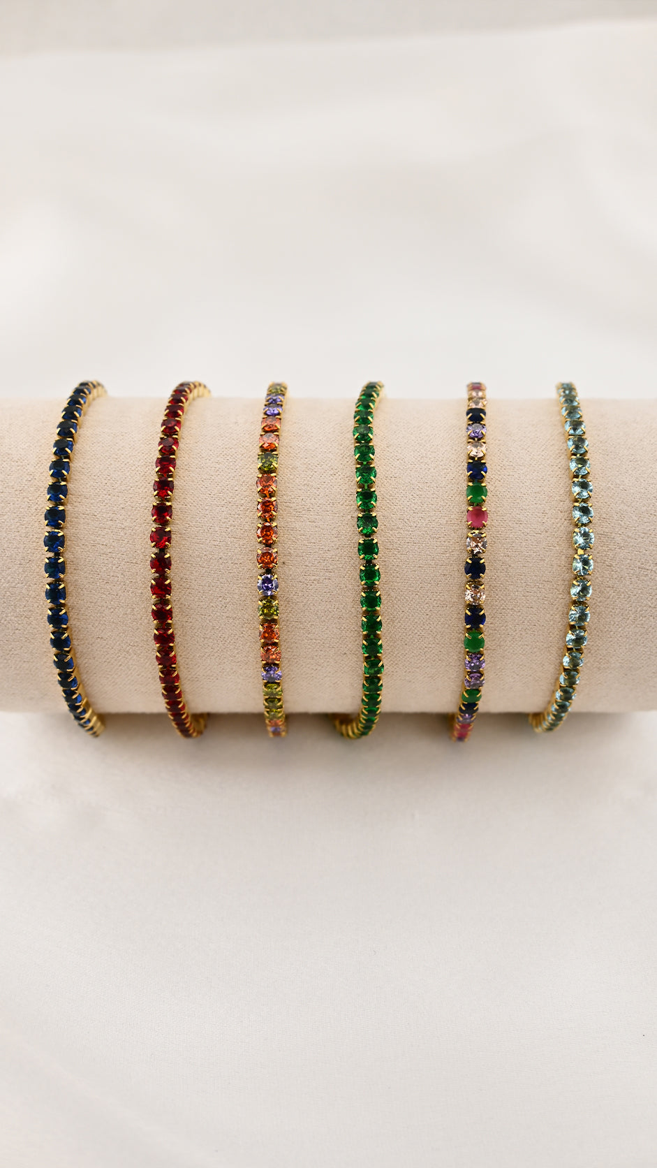 Bracciale tennis oro con pietre