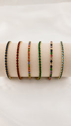 Bracciale tennis oro con pietre