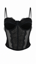 Corsetto in pizzo nero