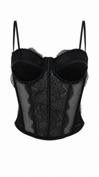 Corsetto in pizzo nero