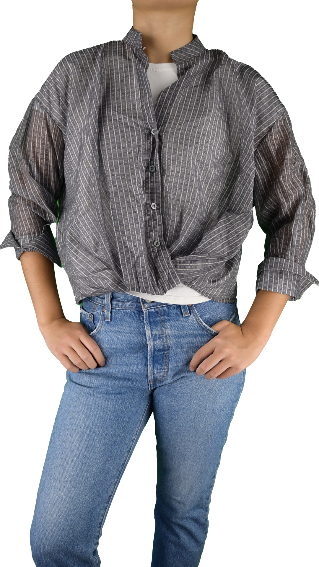 Camicia leggera con nodo frontale